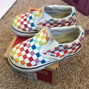 Toddle Kid Rainbow Vans Size 6
